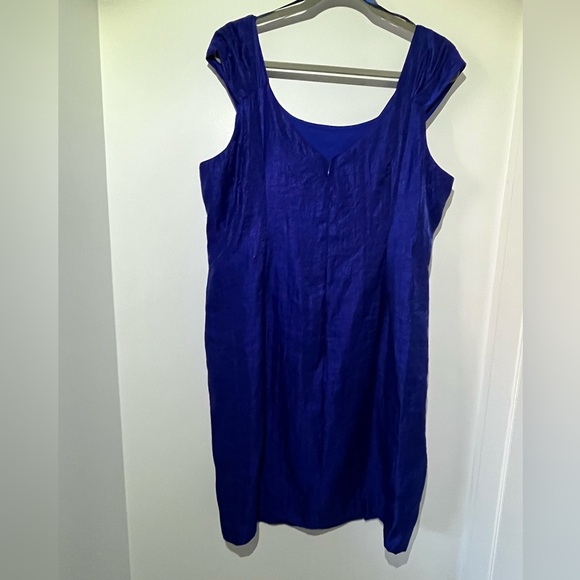 EUC 18W Michel Antoni Blue Shimmering Dress - Picture 4 of 7